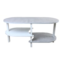 طاولة قهوة دورين - رمادي وأبيض