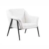 كرسي مفرد بوكليه مودرن - ابيض