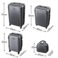 طقم حقائب السفر 4 قطع نيو ترافيل بعجلات مع شنطة مك...