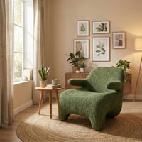 كرسي قماش مفرد اخضر