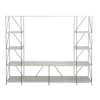 وحدة تلفزيون خشب ماليزي 3 أدوار لون رمادي