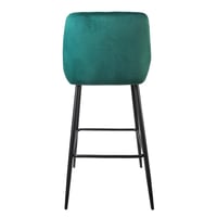 كرسي بار مخمل مرتفع لون أخضر 101 سم