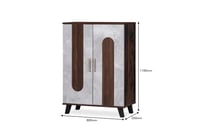 خزانة أحذية بابين ماليزي - بني ورمادي