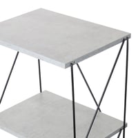 وحدة رفوف خشب ماليزي 4 ادوار متعددة الإستخدام رماد...