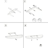 رفوف جدارية خشب للتحف مقاس 80*23 سم - لون أسود A_0...