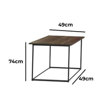 طاولات قهوة بني 4 قطع خشب ماليزي