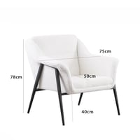 كرسي مفرد بوكليه مودرن - ابيض