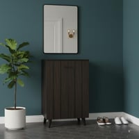 دولاب احذية درفتين خشب ماليزي 4 ادوار - بني