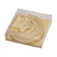 شمعدان هلال حامل شموع شفاف A0202