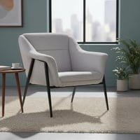 كرسي مفرد بوكليه مودرن - رمادي