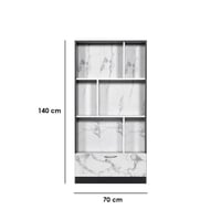 وحدة رفوف مكتبية 3 أدوار مقسمة مع درج تخزين خشب ما...