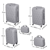 شنط السفر 5 قطع ماركة نيو ترافيل بعجلات دوارة - عد...