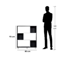 وحدة رفوف خشب ماليزي أنيقة ومتعددة الاستخدام – تصم...