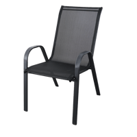 كرسي جلسات خارجية أنيق – لون أسود