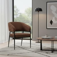 كرسي قماش مفرد - بني