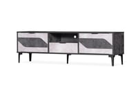 طاولة تلفزيون مستطيلة 160 سم خشب ماليزي 3 أدراج تخ...