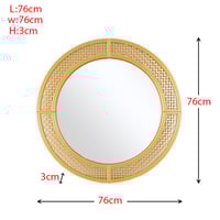 مرايا دائرية للحائط بإطار مزخرف A_14_1