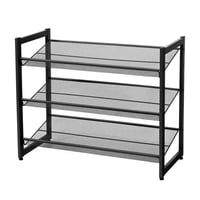 منظم أحذية حديد شبك 3 أدوار - أسود