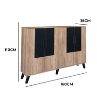 خزانة أحذية خشبية 2 أقسام صناعة ماليزي 5 مستويات ت...