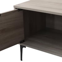 طاولة تلفزيون خشب ماليزي 180 سم - خشبي واسود