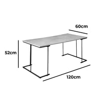 طاولات قهوة طقم 5 قطع خشب ماليزي - رمادي