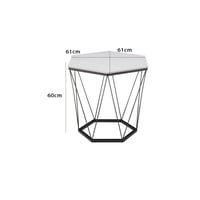 طاولة قهوة سطح سيراميك - ابيض