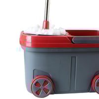 ممسحة ارضيات دوارة ستيل مع دلو