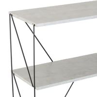 وحدة رفوف خشب ماليزي 5 ادوار متعددة الإستخدام رماد...