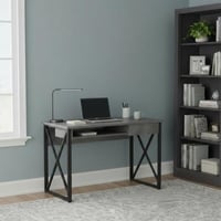 طاولة مكتب خشب مع درج تخزين مقاس 120 سم - رمادي