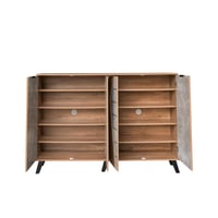 خزانة أحذية خشبية 2 أقسام مع 5 مستويات صناعة ماليز...