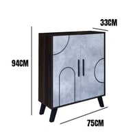 خزانة أحذية خشبية بابين 4 أرفف من خشب ماليزي – بني...