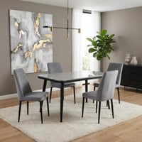 طاولة طعام رخامية أنيقة 4 مقاعد