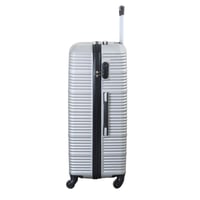 شنط سفر طقم 3 قطع نيو ترافيل بعجلات دوارة - فضي