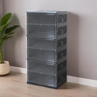 جزامة احذية بلاستيك بغطاء 6 ادوار - اسود