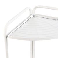 رفوف تنظيم معدنية زاوية 3 أدوار لون ابيض