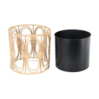 مراكن خيزران دائرية بقاعدة معدن 3 قطع