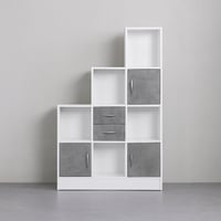 وحدة تخزين خشبية للكتب بتصميم مكعبات وأدراج – خشب...