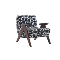 كرسي مفرد قماش بوليستر اسود