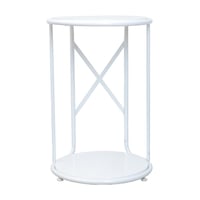 طاولة خدمة مستديرة أبيض - دورين