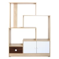 وحدة تخزين مدخل رفوف وأدراج كتب متعدد الالوان