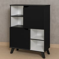 وحدة تخزين ادراج 4 دور خشب ماليزي بابين لون ابيض و...