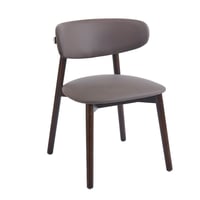 طاولة طعام رخام بشكل دائري 8 مقاعد - بني