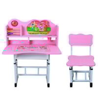 طاولة مدرسية للاطفال وكرسي مع احرف وارقام تعليمية...