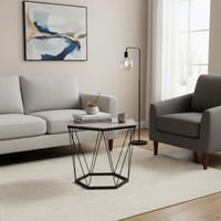 طاولة قهوة سطح سيراميك - رمادي