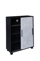 خزانة أحذية ماليزية خشبية داكنة ببابين منزلقة