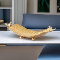 صحون تقديم ذهبية مزخرفة - F-02-03