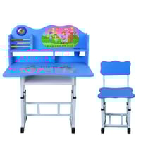 كرسي وطاولة دراسة للأطفال – لون أزرق