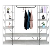 وحدة تخزين رفوف خشب ماليزي متعددة الإستخدام لون رم...