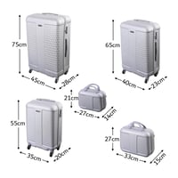 طقم حقائب السفر ماركة نيو ترافيل 5 قطع مع شنطة للم...