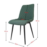 كرسي طاولة الطعام بتصميم مريح قماش سادة لون زيتي 8...